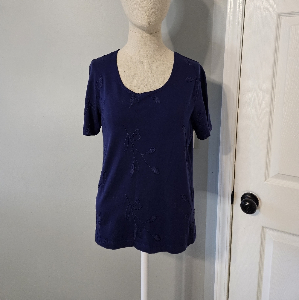 Vintage Purple Embroidered Women's Top